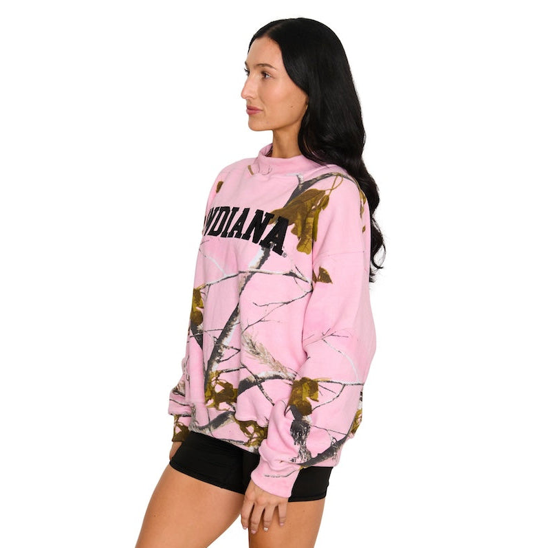 Indiana Hoosiers Camo Mock Neck Sweatshirt