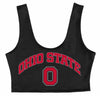 Ohio State OSU Buckeyes Black Crop Tank Top