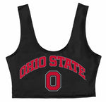 Ohio State OSU Buckeyes Black Crop Top