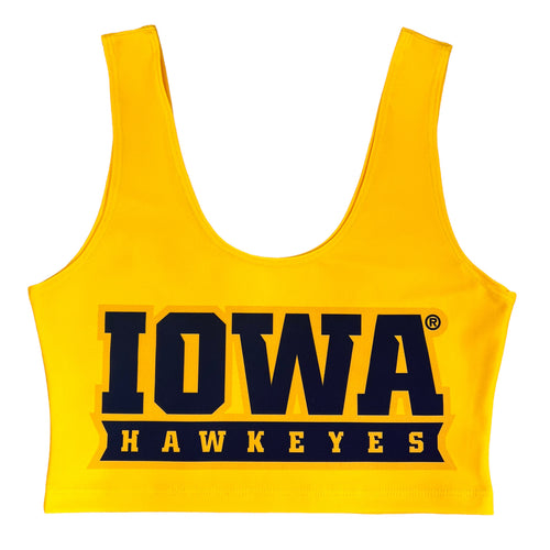 Iowa Hawkeyes Yellow Crop Tank