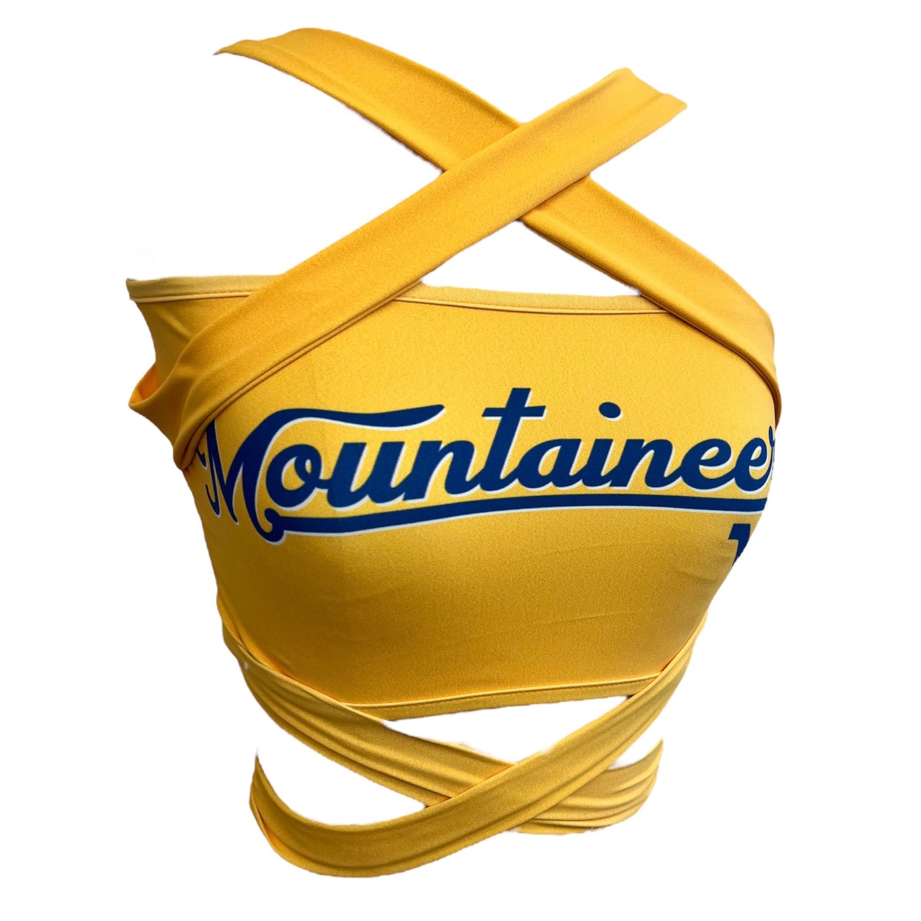 West Virginia Mountaineers Gold Multi Way Bandeau Top