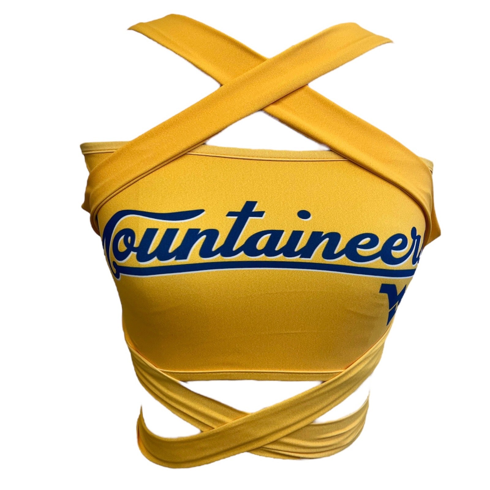 West Virginia Mountaineers Gold Multi Way Bandeau Top