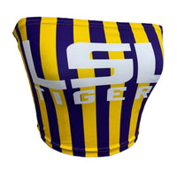 LSU Vertical Stripes Tube Top