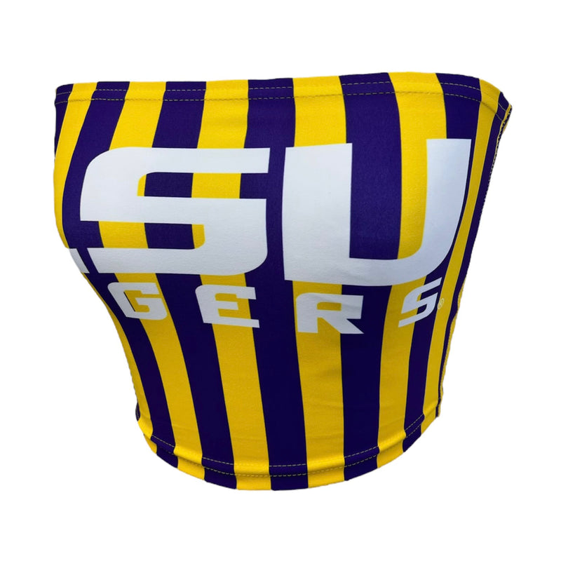 LSU Vertical Stripes Tube Top