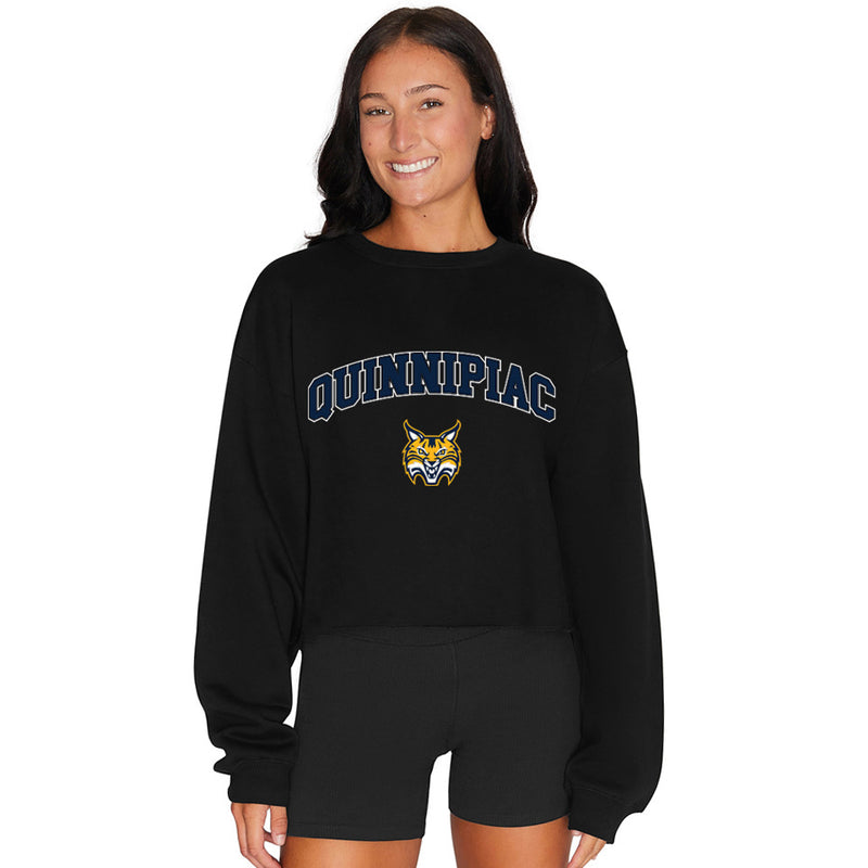 Quinnipiac Black Crewneck