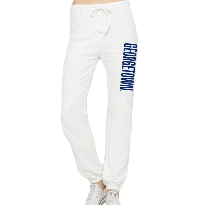 Georgetown White Joggers