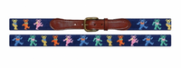 Grateful Dead Dancing Bears Needlepoint Belt