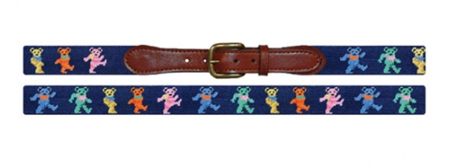 Grateful Dead Dancing Bears Needlepoint Belt