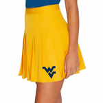 West Virginia Mountaineers Gold Tennis Skirt