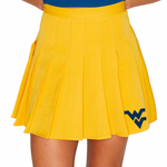 West Virginia Mountaineers Gold Tennis Skirt