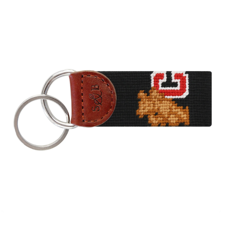 Cornell Needlepoint Key Fob