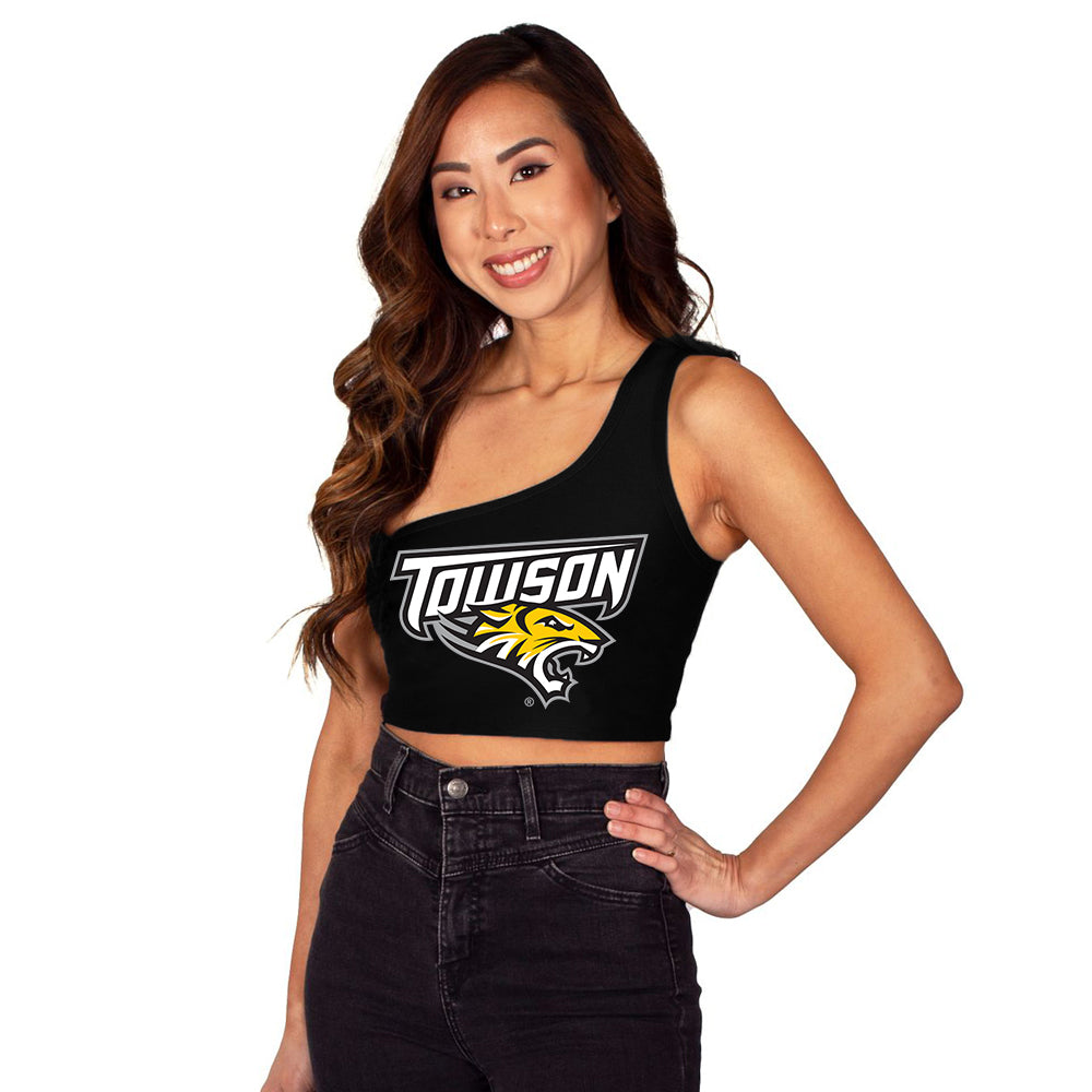 Towson Black One Shoulder Top