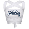 UConn White Multi Way Bandeau Top