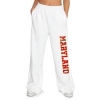 Maryland Terps White Bandana Flare Sweatpants