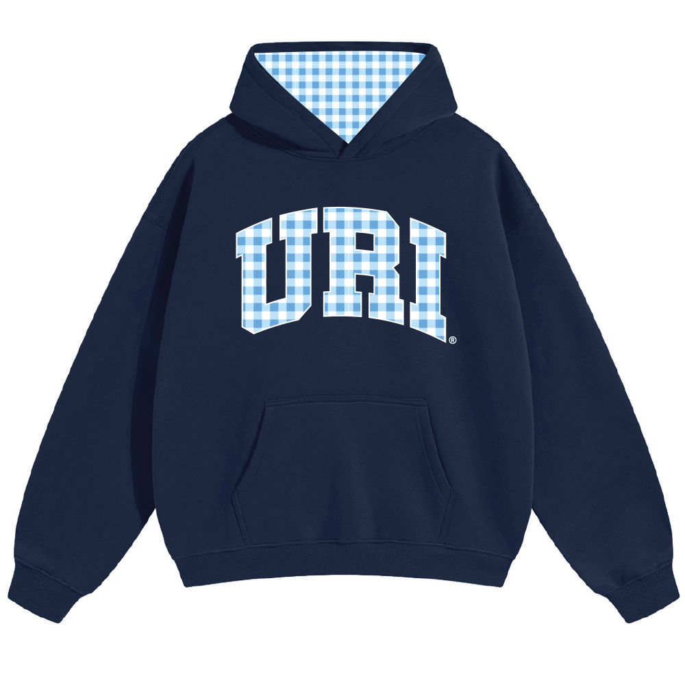 Rhode Island Rams Gingham Hoodie