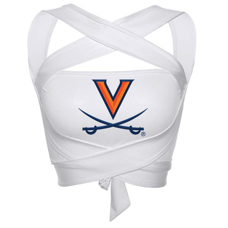 Virginia Cavaliers White Multi Way Bandeau Top