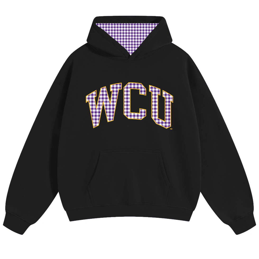 West Chester Black Gingham Hoodie
