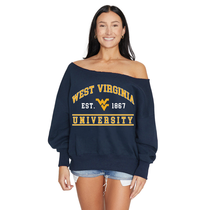 West Virginia Mountaineers Off the Shoulder Sweatshirt