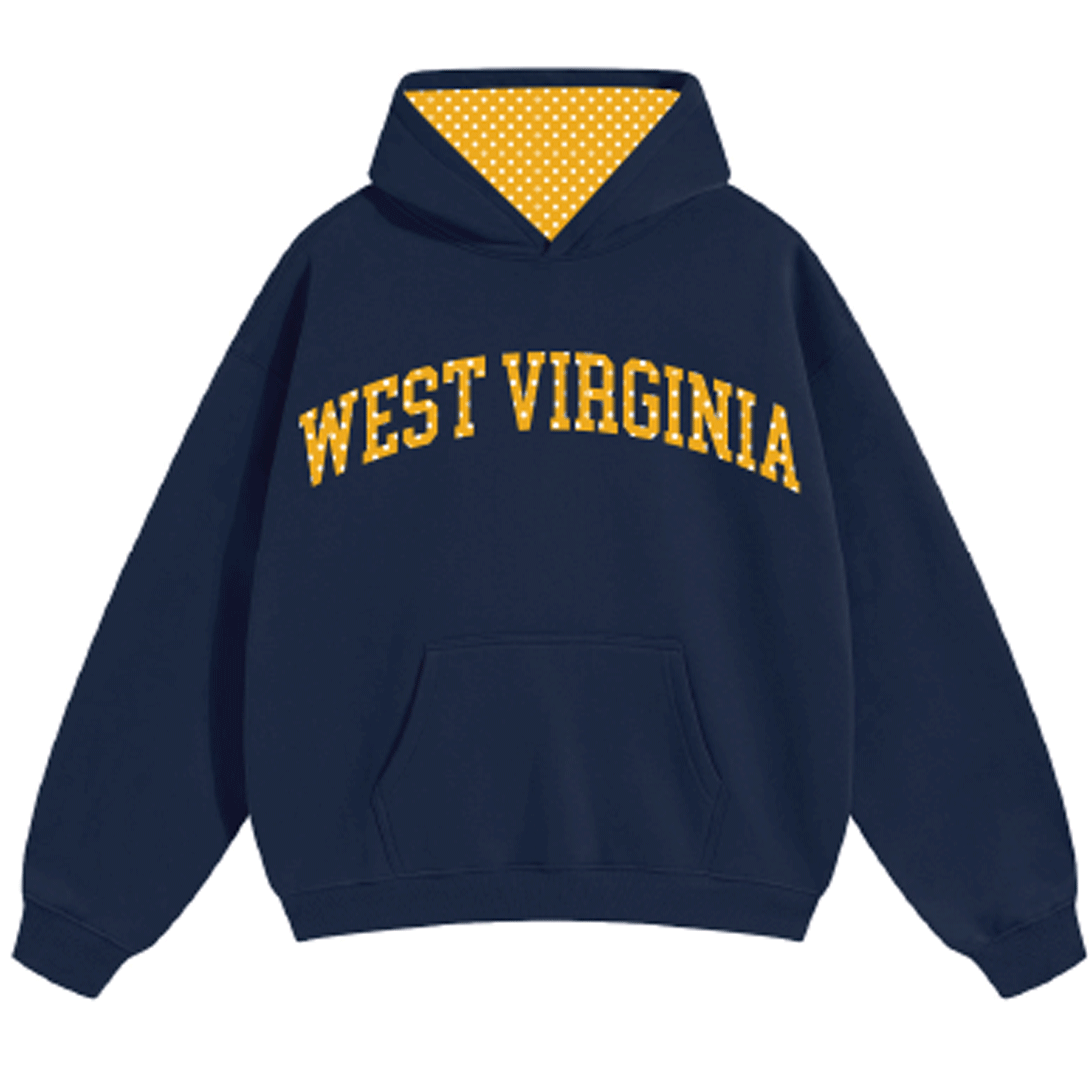 West Virginia Mountaineers Polka Dot Hoodie