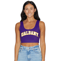 University at Albany Purple Crop Tank Top
