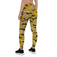 Black & Gold Camo Leggings