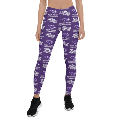 High Point Panthers Women's Plus Size Solid Yoga Leggings - Purple