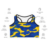 Blue & Yellow Camo Sports Bra
