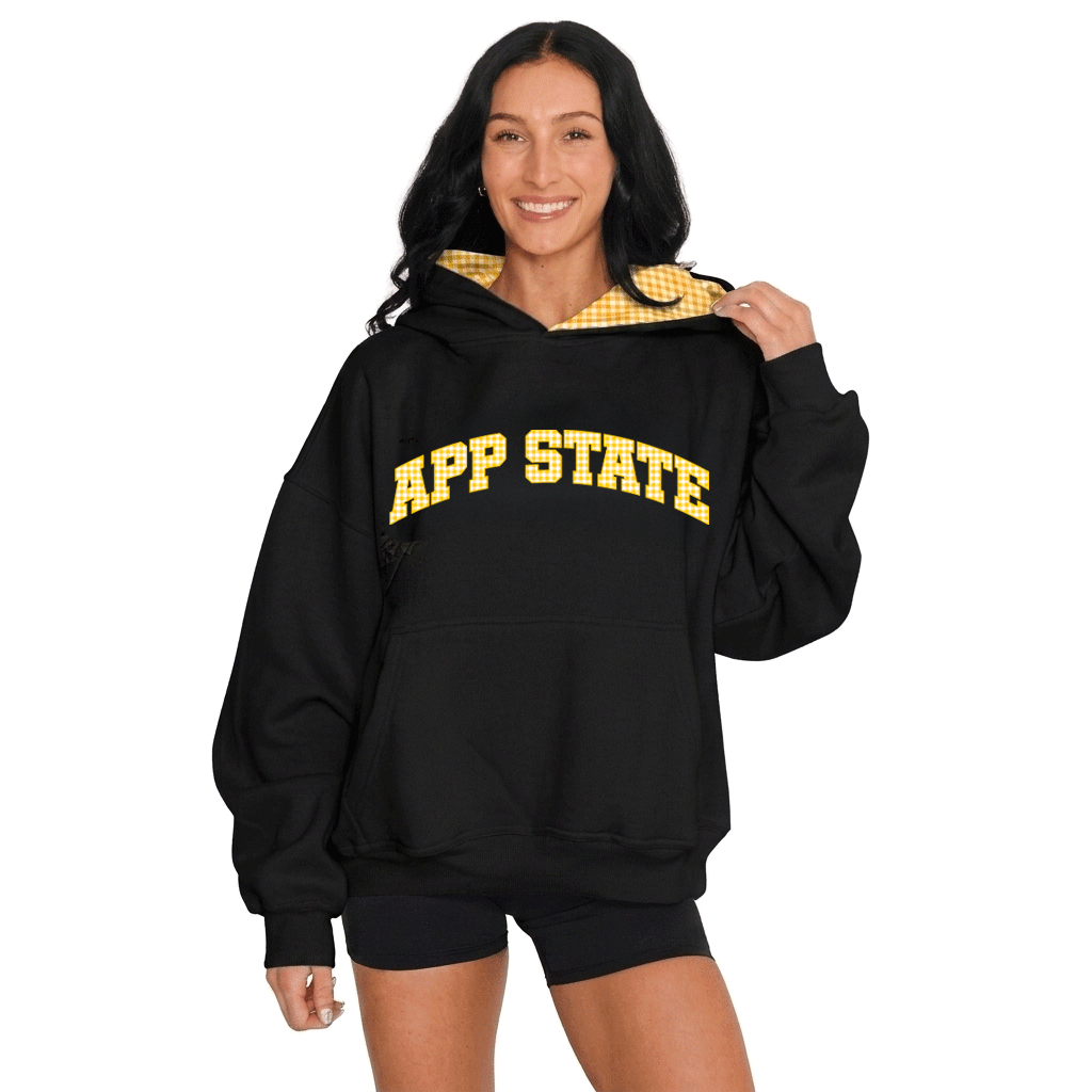 App State Gingham Hoodie
