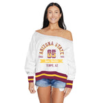 Arizona State ASU Vintage Off the Shoulder Sweatshirt