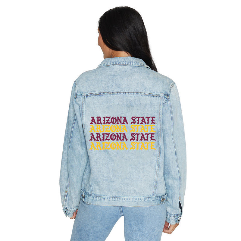 Arizona State ASU Gothic Denim Jacket