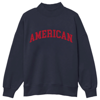 American University Navy Mock Neck Sweatshirt