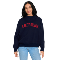 American University Navy Mock Neck Sweatshirt