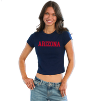 University of Arizona Navy Embroidered Baby Tee