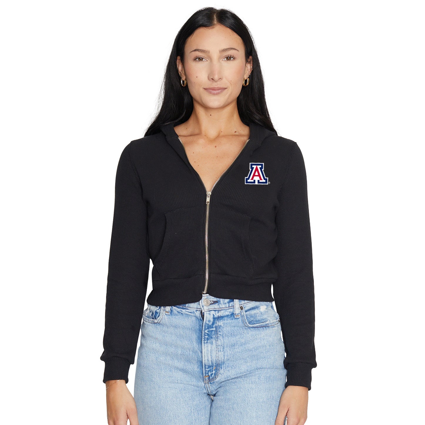 University of Arizona Waffle Knit Zip Up Hoodie – lojobands