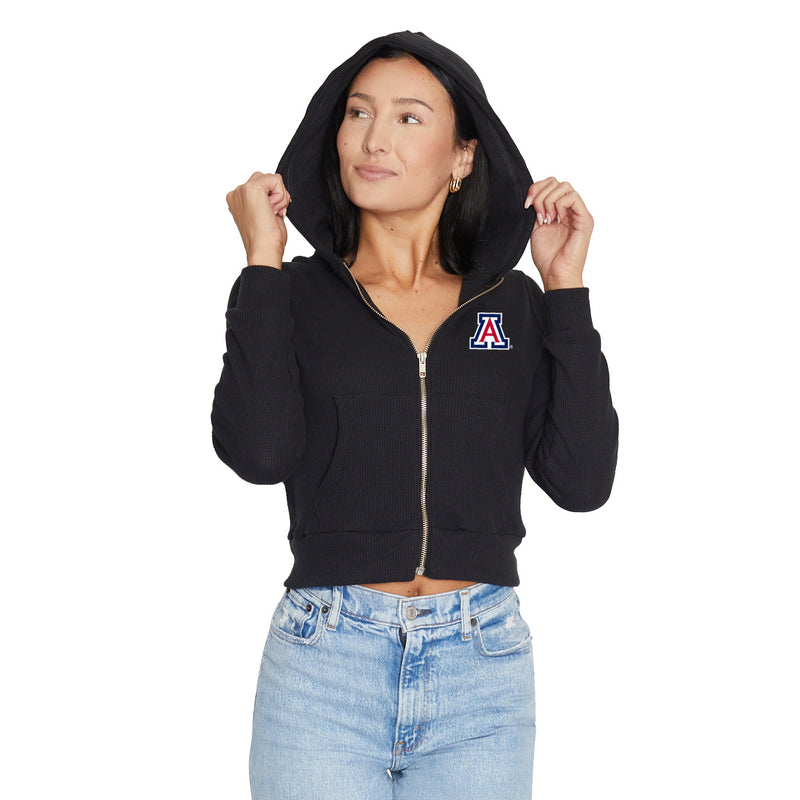 University of Arizona Waffle Knit Zip Up Hoodie