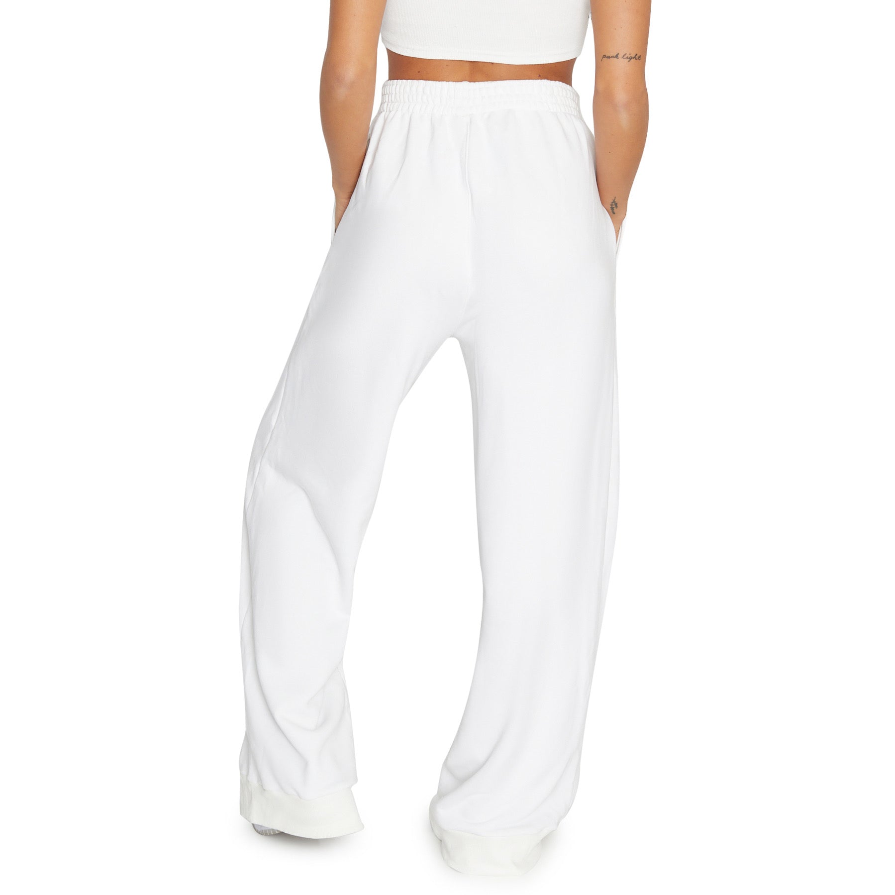 Syracuse Bandana Flare White Sweatpants