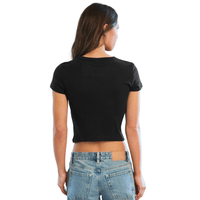 Maryland Terps Black Embroidered Baby Tee