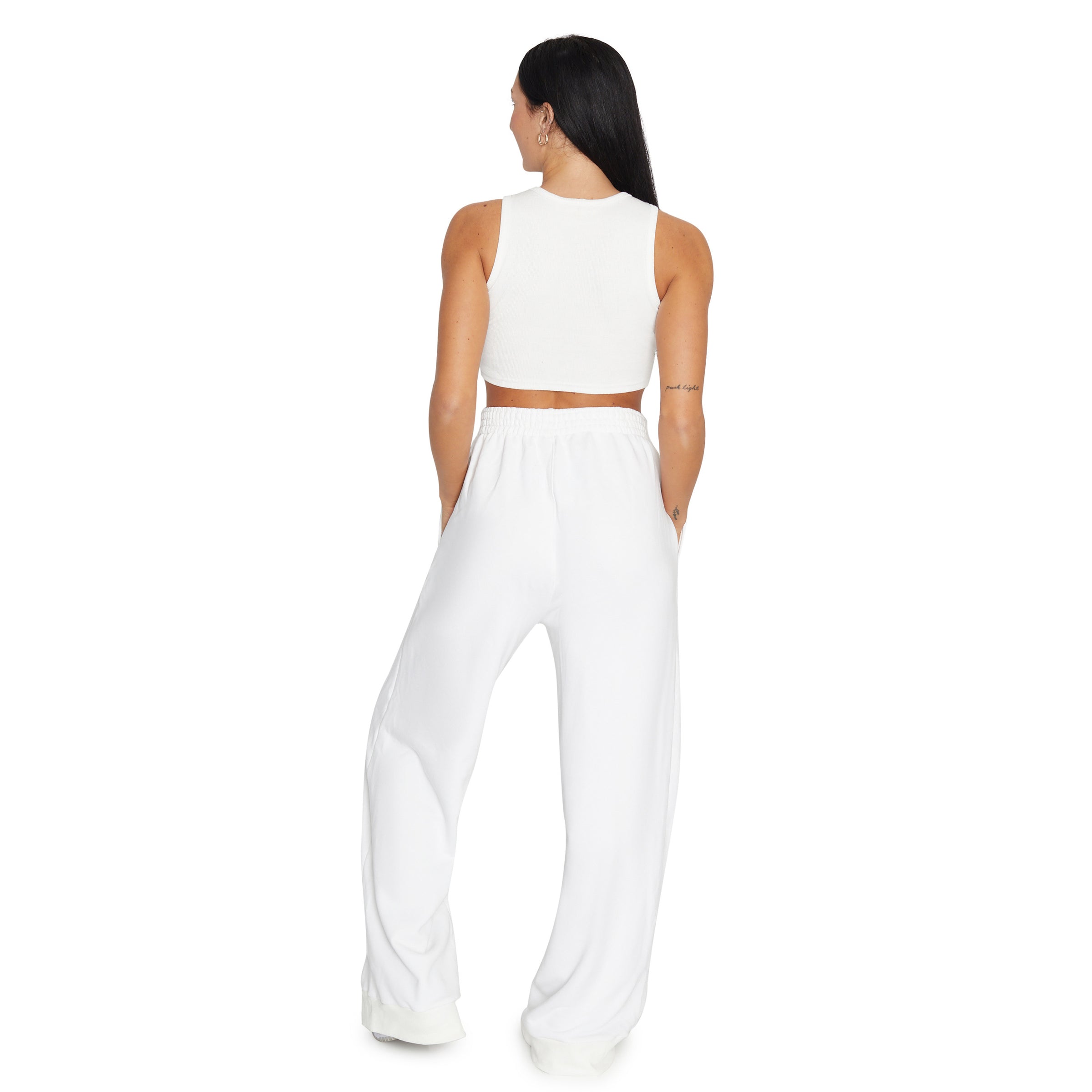 Syracuse Bandana Flare White Sweatpants