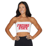 Fresno State White Bandeau Top