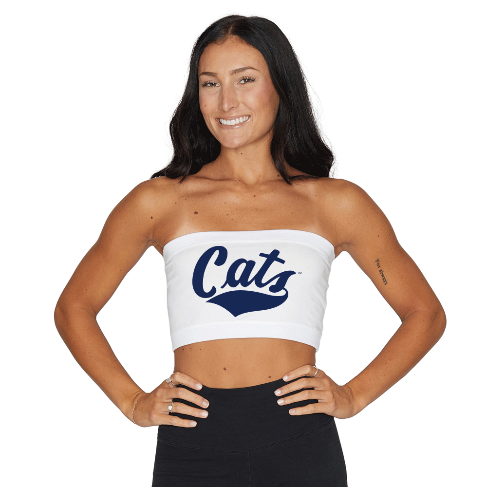 Montana State White Bandeau Top