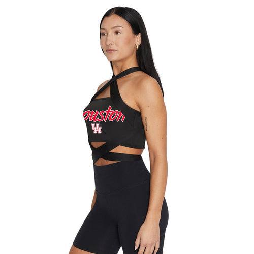 University of Houston Black Multi Way Bandeau Top