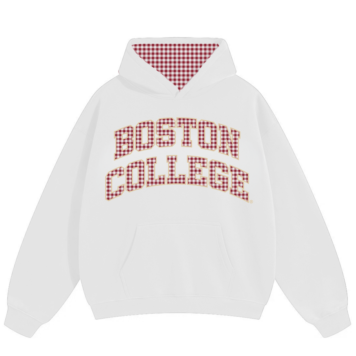 Boston College Gingham Hoodie