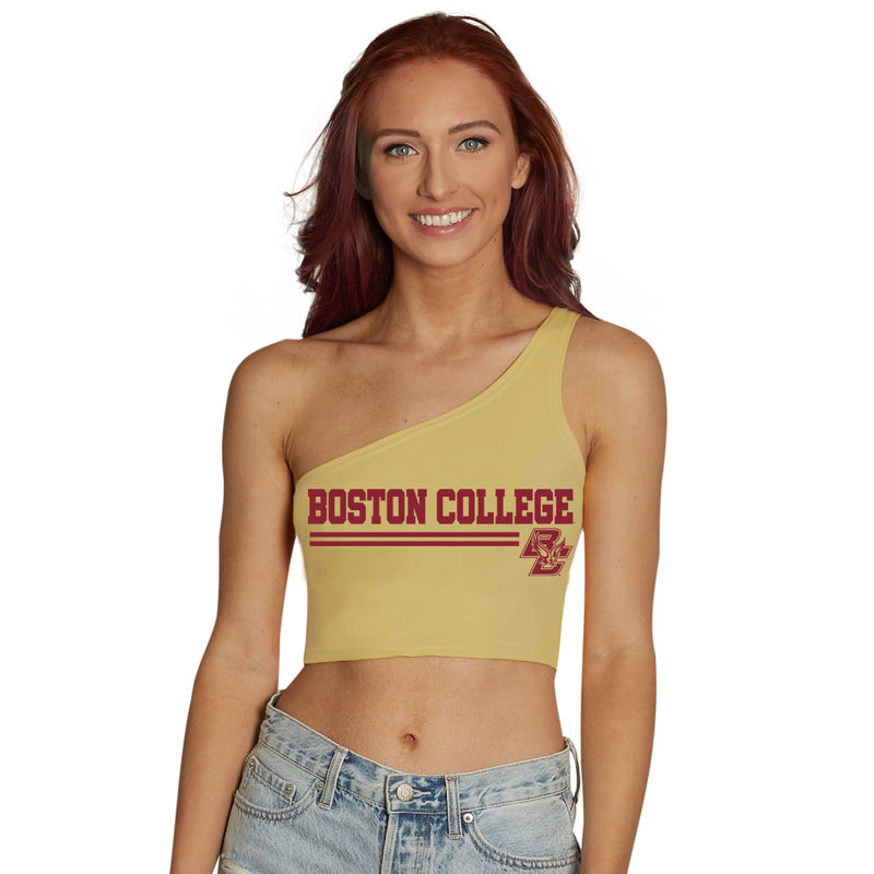 Boston College Gold One Shoulder Top