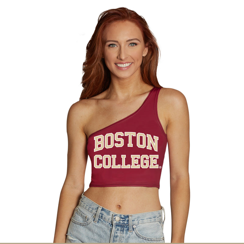 Boston College Maroon One Shoulder Top