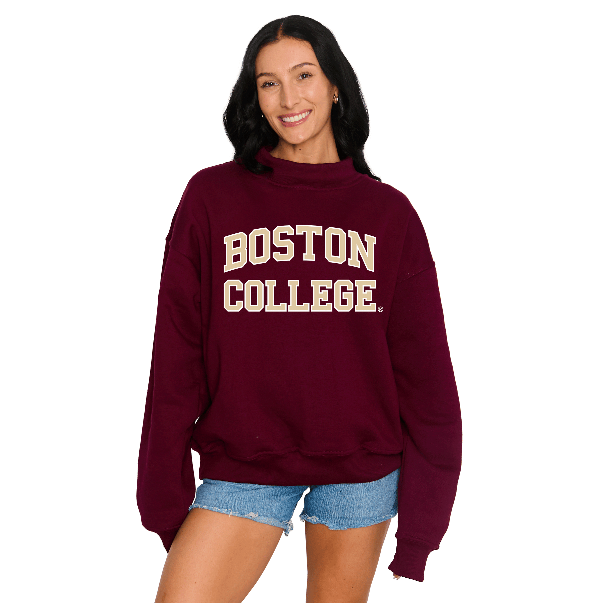 Boston College Mock Neck Sweatshirt