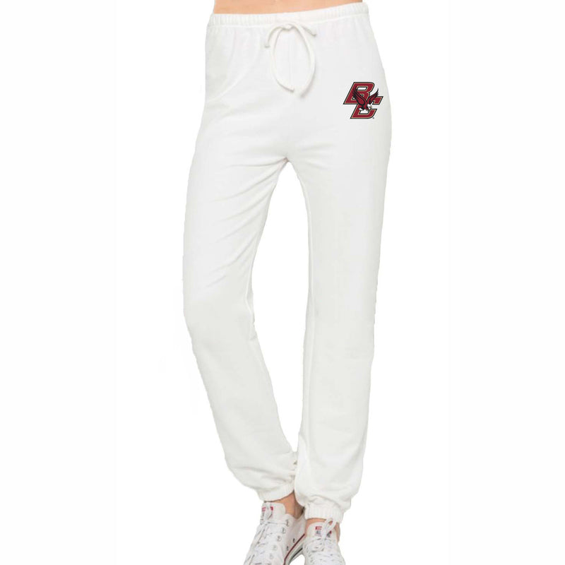 Boston College White Joggers