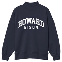 Howard Bison Mock Neck Sweatshirt