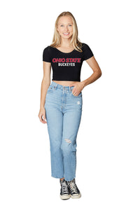 Ohio State OSU Buckeyes Black Babydoll Tee