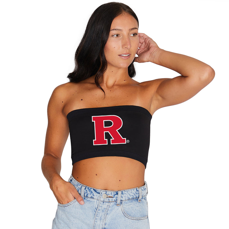 Rutgers Black Bandeau Top