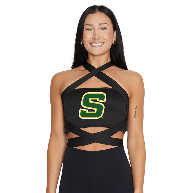 Southeastern Louisiana Lions Black Multi Way Bandeau Top